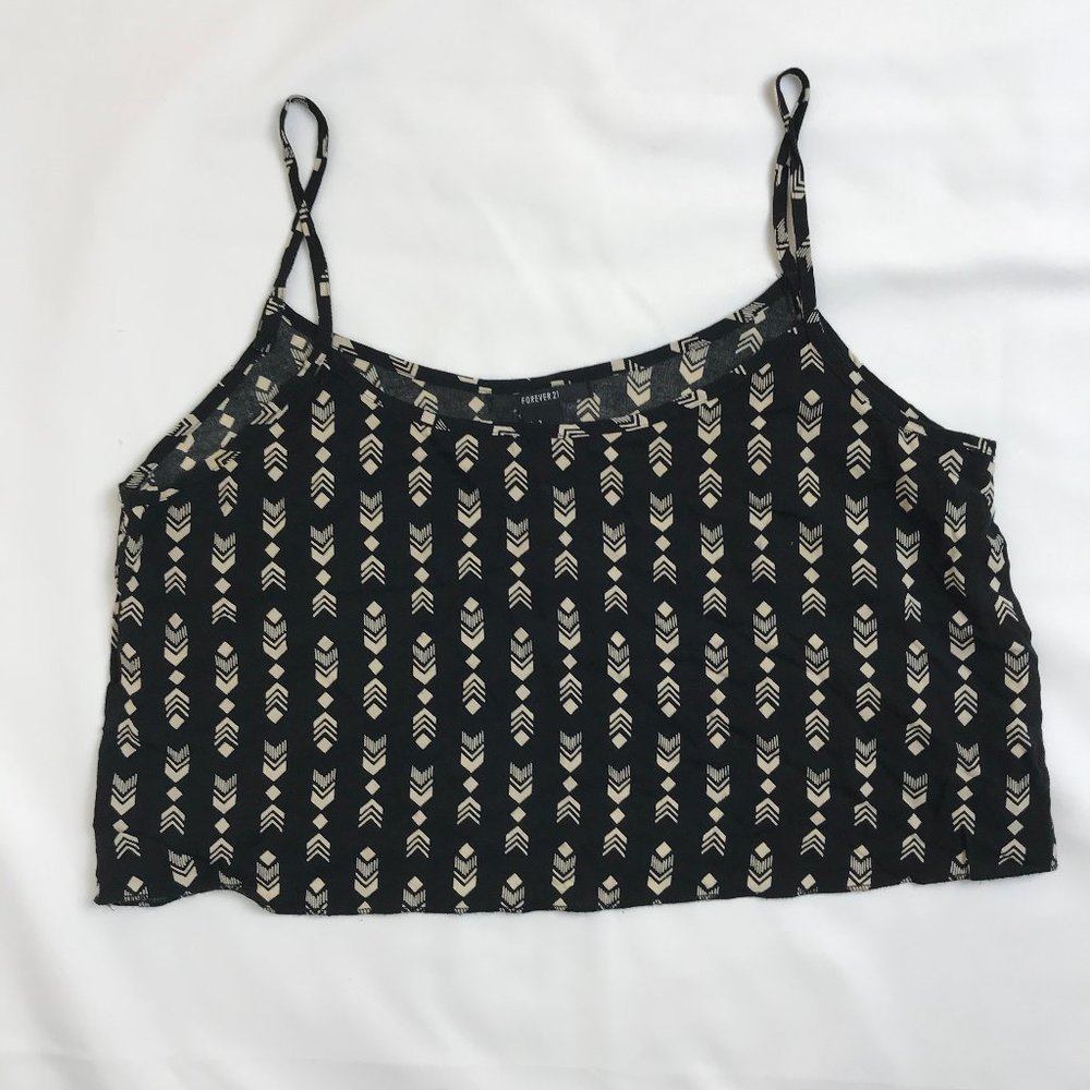 Forever 21 Strappy Print Crop Top Small